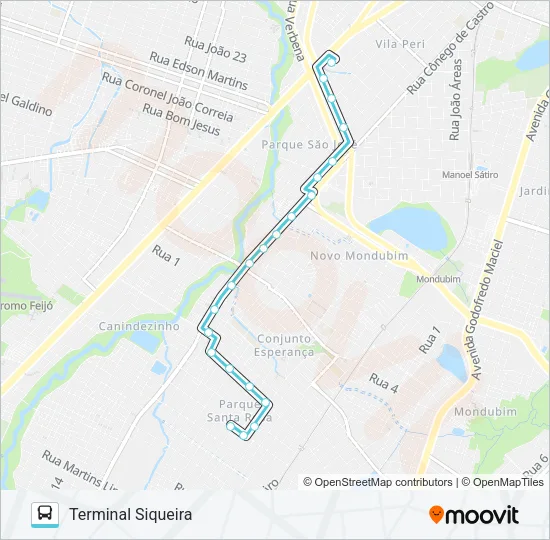 329 PARQUE SANTA ROSA / SIQUEIRA Bus Line Map