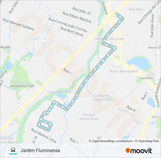 Mapa de 346 JARDIM FLUMINENSE / SIQUEIRA de autobús