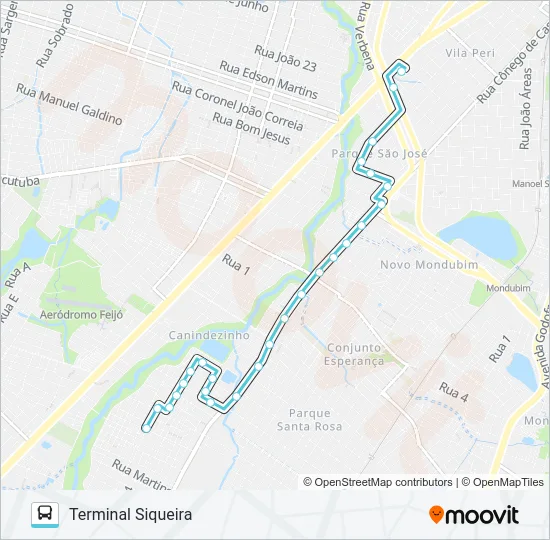 346 JARDIM FLUMINENSE / SIQUEIRA Bus Line Map