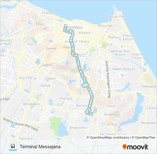 665 CORUJÃO / MESSEJANA / CENTRO Bus Line Map