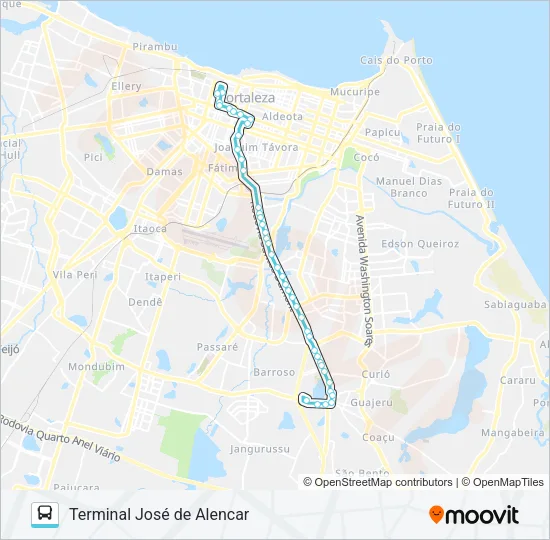 665 CORUJÃO / MESSEJANA / CENTRO Bus Line Map