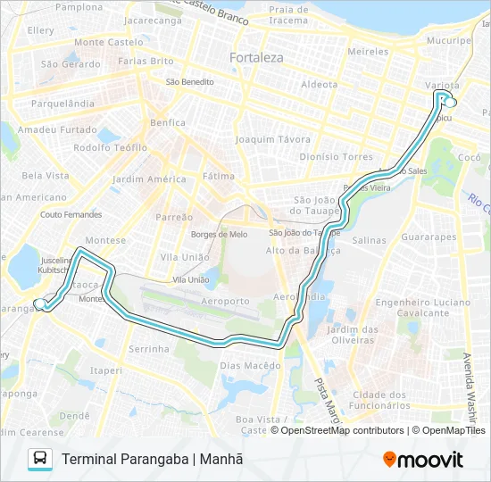 089 EXPRESSO / PARANGABA / PAPICU Bus Line Map