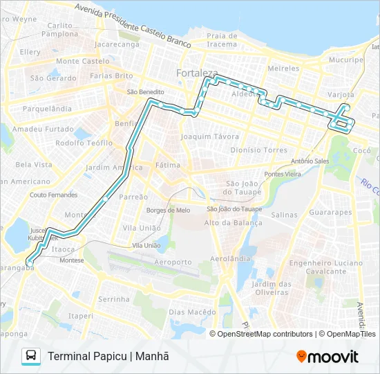 089 EXPRESSO / PARANGABA / PAPICU Bus Line Map