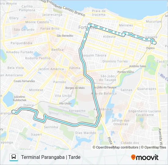 089 EXPRESSO / PARANGABA / PAPICU Bus Line Map