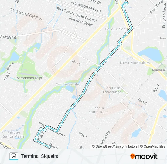 381 PARQUE SANTA MARIA / SIQUEIRA Bus Line Map