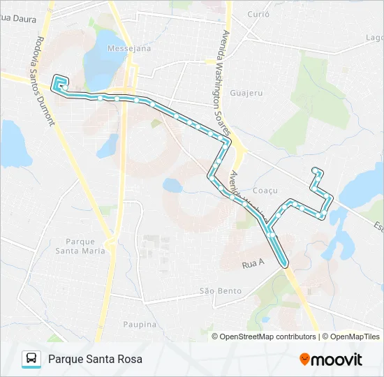 618 PARQUE SANTA ROSA / MESSEJANA Bus Line Map