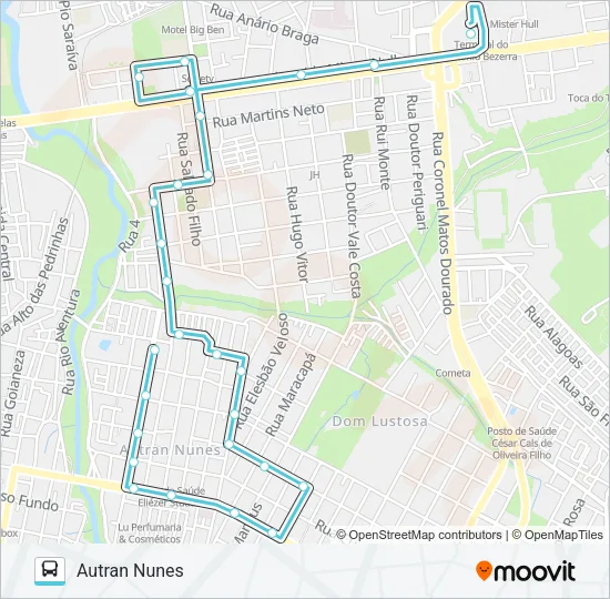 215 AUTRAN NUNES / ANTÔNIO BEZERRA Bus Line Map