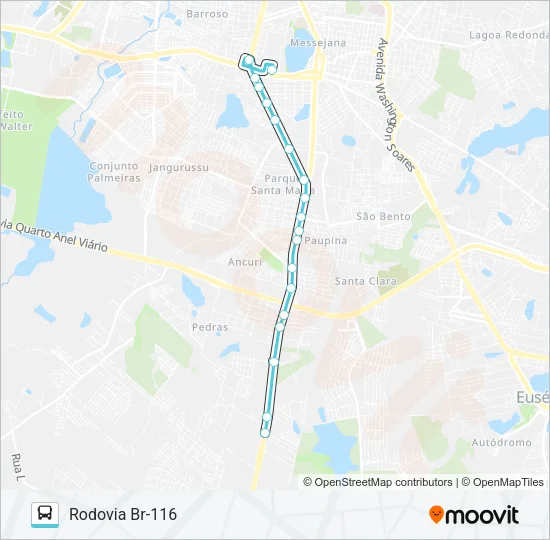 631 CARLOS ALBUQUERQUE / MESSEJANA Bus Line Map