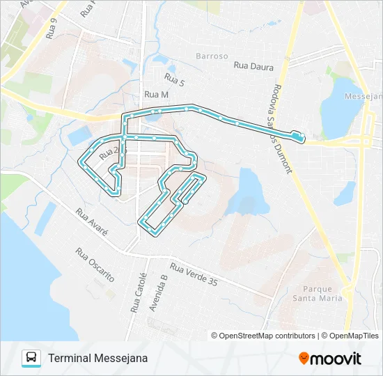 635 CONJUNTO TAMANDARÉ / MESSEJANA Bus Line Map