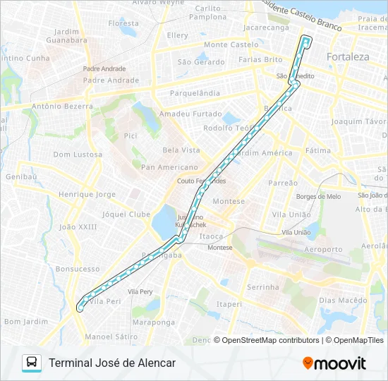 360 SIQUEIRA / JOÃO PESSOA / CENTRO Bus Line Map