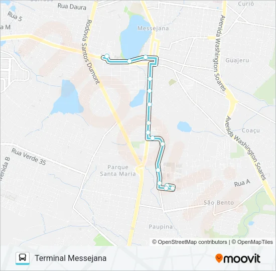 652 CONJUNTO ESCRITORES / MESSEJANA Bus Line Map