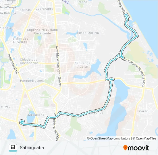 656 MESSEJANA / SABIAGUABA / DIREITA Bus Line Map