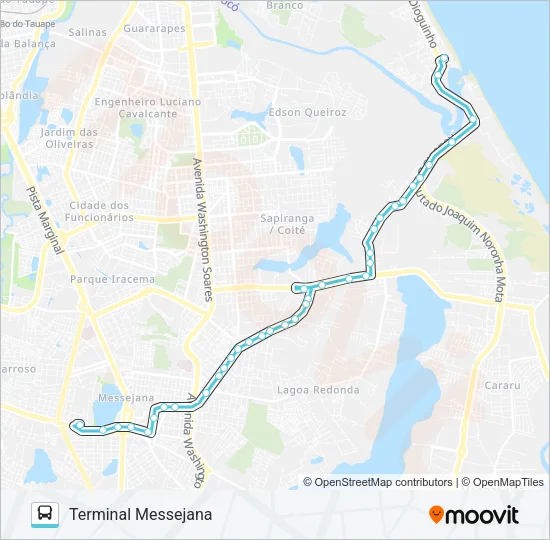 656 MESSEJANA / SABIAGUABA / DIREITA Bus Line Map