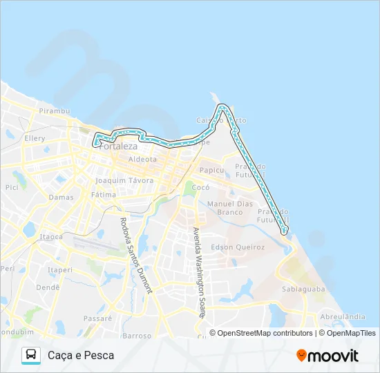 906 CAÇA E PESCA / SERVILUZ / CENTRO Bus Line Map