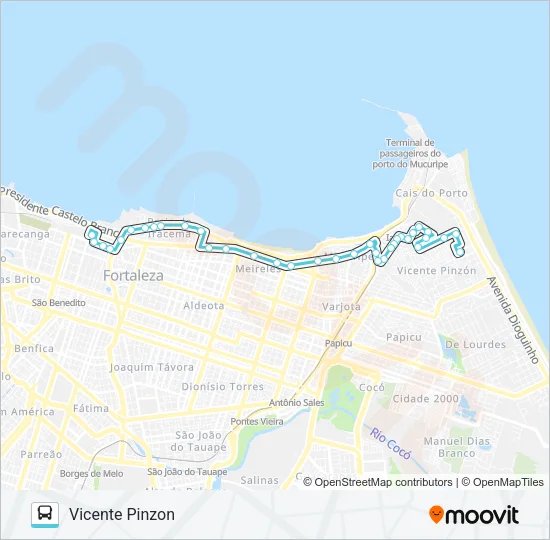 908 CASTELO ENCANTADO / CENTRO / SP2 Bus Line Map