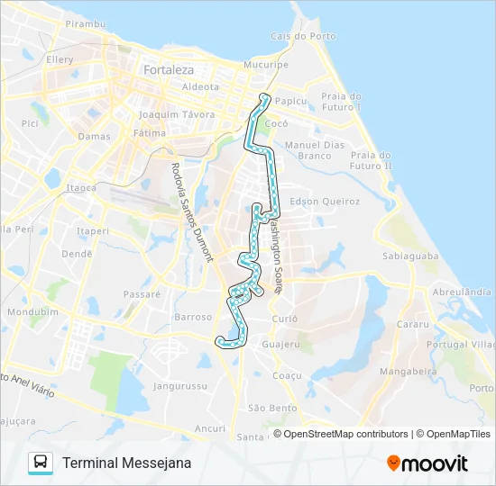 004 MESSEJANA / PAPICU / CAMBEBA / TJ Bus Line Map