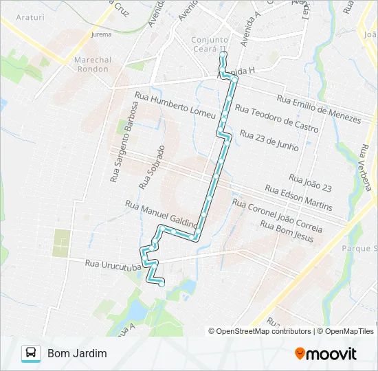 367 CONJUNTO CEARÁ / BOM JARDIM / SP1 Bus Line Map