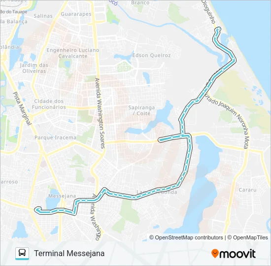 657 MESSEJANA / SABIAGUABA / ESQUERDA Bus Line Map