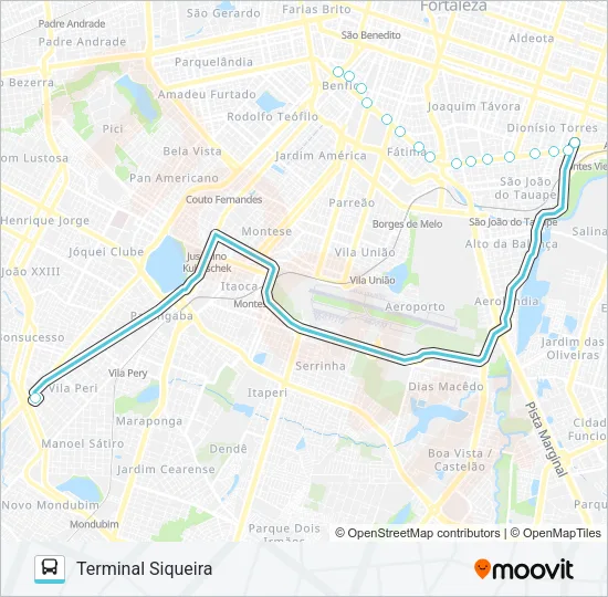 065 SIQUEIRA / 13 DE MAIO / ASSEMBLEIA Bus Line Map