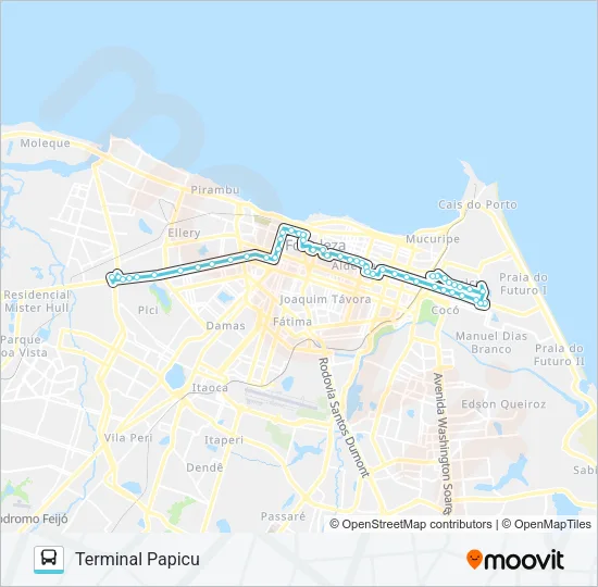 086 BEZERRA DE MENEZES / SANTOS DUMONT Bus Line Map