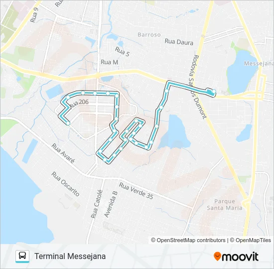 646 CONJUNTO SÃO CRISTÓVÃO / MESSEJANA Bus Line Map