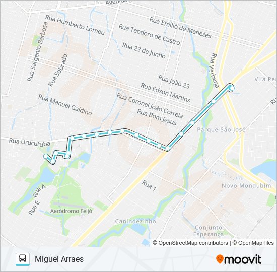Mapa da linha 326 MIGUEL ARRAES / TATUMUNDÉ / SIQUEIRA de ônibus