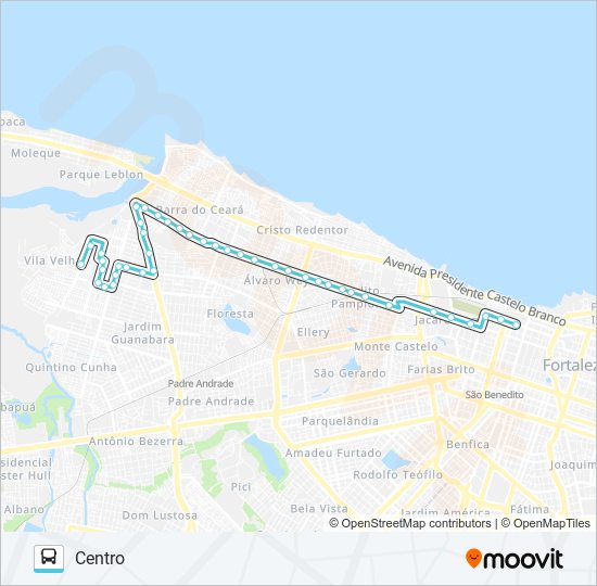 Mapa da linha 114 CONJUNTO NOVA ASSUNÇÃO / FRANCISCO SÁ de ônibus