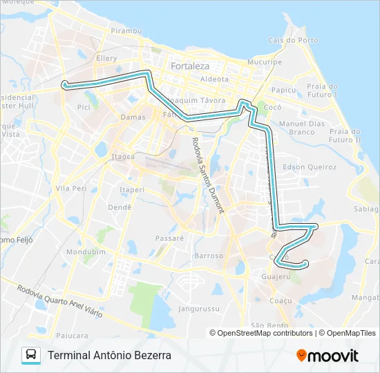 855 BEZERRA DE MENEZES / WASHINGTON SOARES Bus Line Map