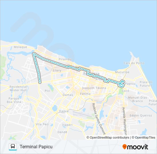 Mapa de 042 ANTÔNIO BEZERRA / FRANCISCO SÁ / PAPICU de autobús