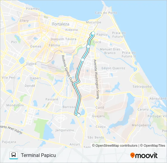1815 EXPRESSO / MESSEJANA / BR-116 / PAPICU Bus Line Map