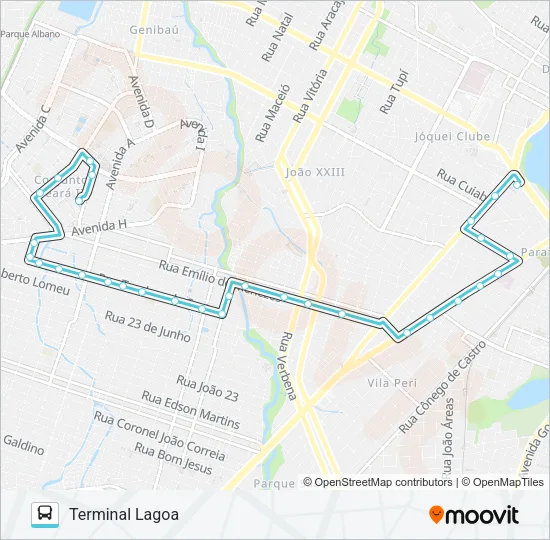 322 CONJUNTO CEARÁ / GRANJA PORTUGAL / LAGOA Bus Line Map