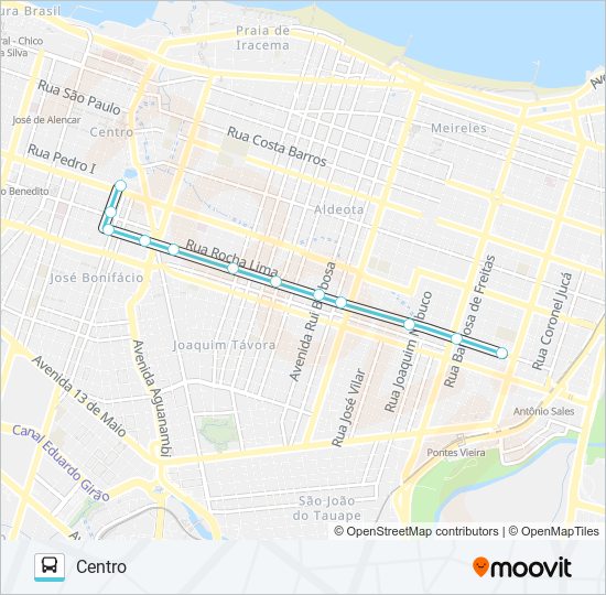 Mapa de 702 ANTÔNIO SALES / DIONÍSIO TORRES / CENTRO de autobús