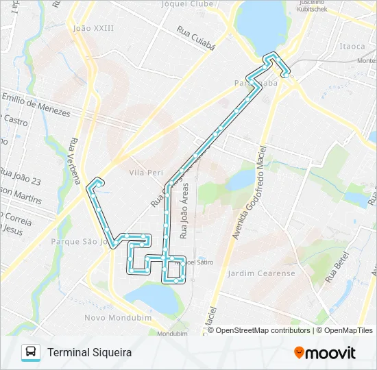 362 SIQUEIRA / VILA MANOEL SÁTIRO / PARANGABA Bus Line Map