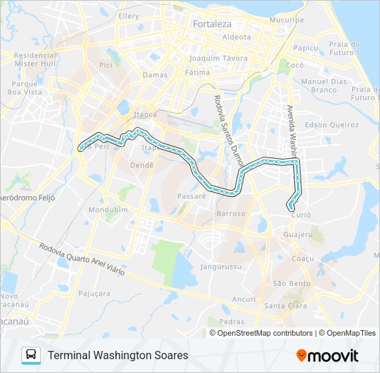 Mapa da linha 049 SIQUEIRA / OLIVEIRA PAIVA / WASHINGTON SOARES de ônibus