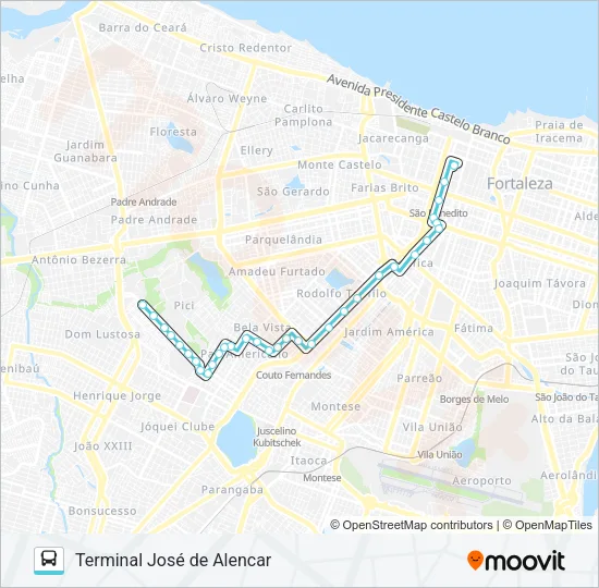 310 CAMPUS UNIVERSITÁRIOS / PANAMERICANO / CENTRO Bus Line Map