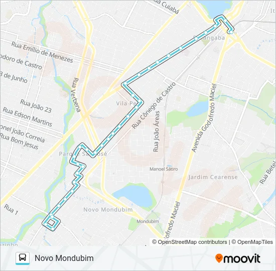 319 PARQUE SÃO JOSÉ / OSÓRIO DE PAIVA / PARANGABA Bus Line Map