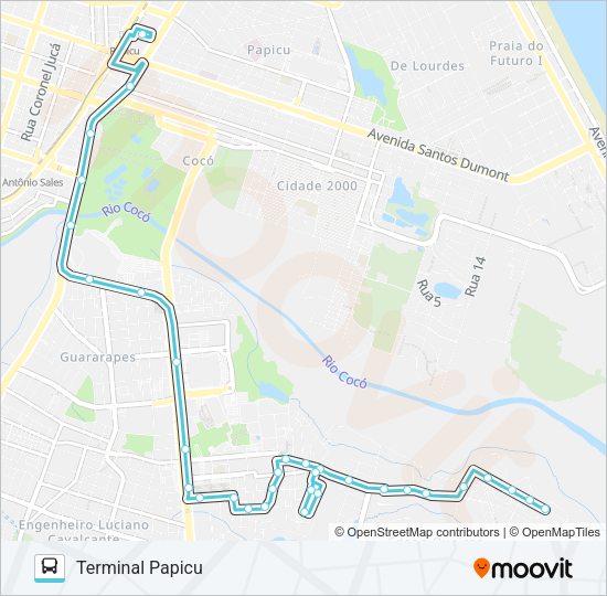 Mapa da linha 806 EDSON QUEIROZ / PAPICU / DONA YOLANDA QUEIROZ de ônibus