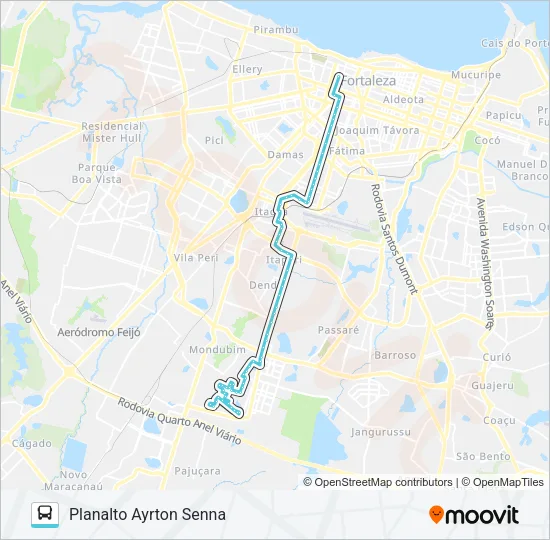 406 PLANALTO AYRTON SENNA / EXPEDICIONÁRIOS / CENTRO Bus Line Map