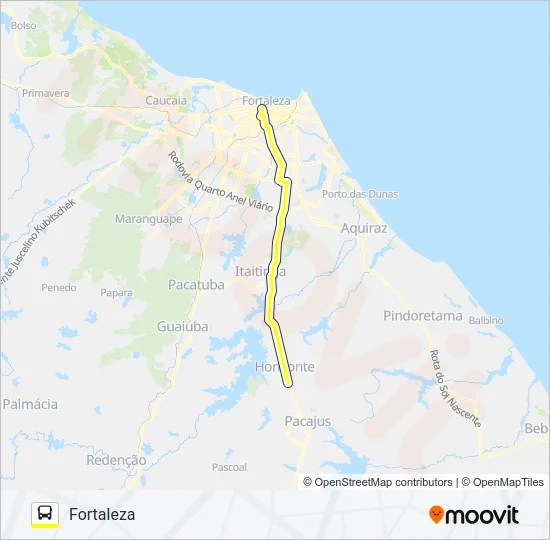 404604 HORIZONTE / FORTALEZA Bus Line Map