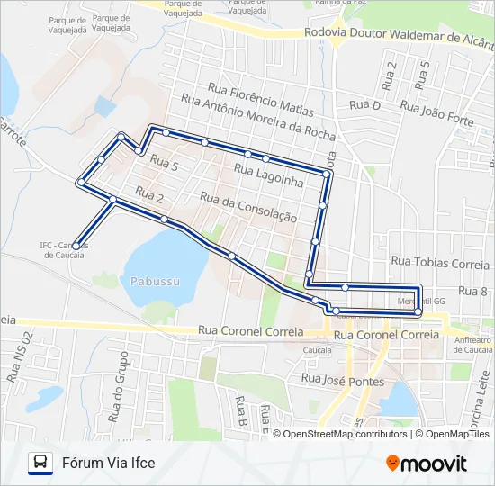 026 FÓRUM (MUNICIPAL) Bus Line Map