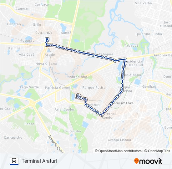 004 ARATURÍ (MUNICIPAL) bus Line Map