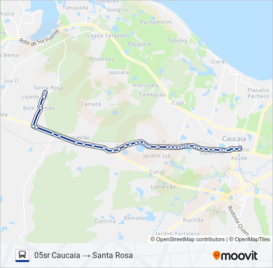 005 PRIMAVERA (MUNICIPAL) bus Line Map