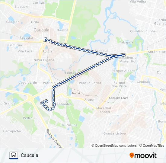 010 METRÓPOLE (MUNICIPAL) Bus Line Map