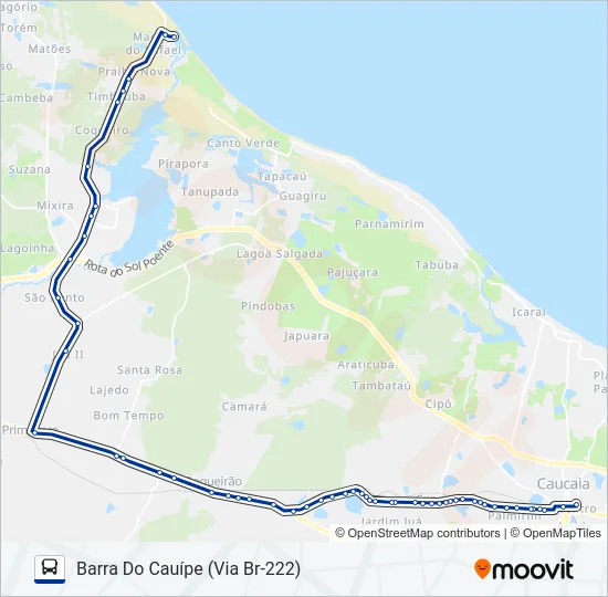 017 BARRA DO CAUÍPE (MUNICIPAL) Bus Line Map