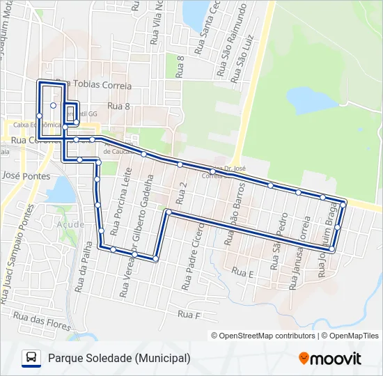 023 PARQUE SOLEDADE (MUNICIPAL) Bus Line Map