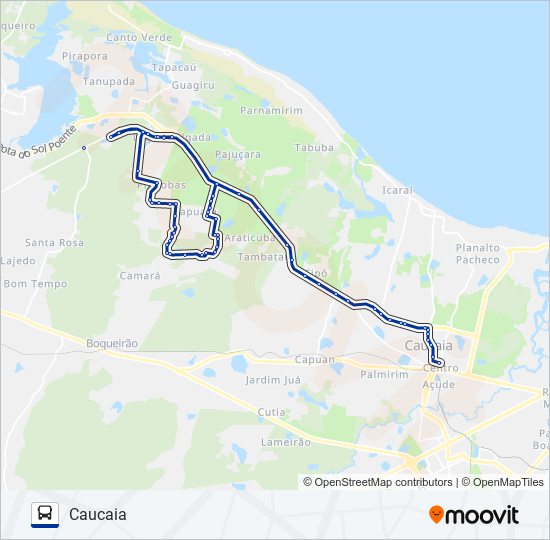 Mapa de 031 GARROTE / JAPUARA (MUNICIPAL) de autobús