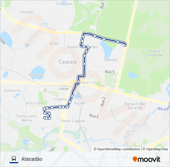 016 CIRCULAR / ATACADÃO (MUNICIPAL) Bus Line Map