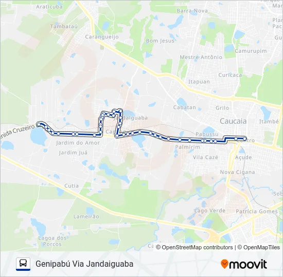 043 GENIPABU VIA JANDAIGUABA (MUNICIPAL) Bus Line Map