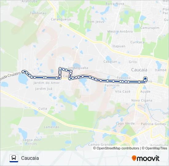 043 GENIPABU VIA JANDAIGUABA (MUNICIPAL) Bus Line Map