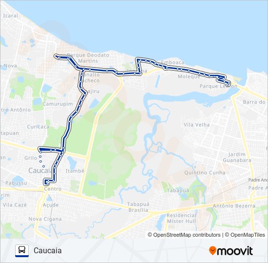 Mapa da linha 003 IPARANA / VIA PARQUE LEBLON (MUNICIPAL) de ônibus